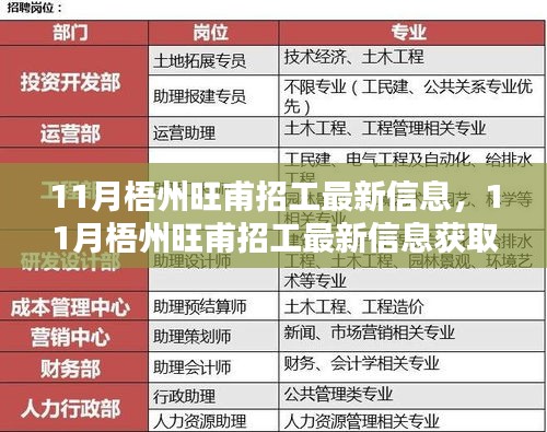 11月梧州旺甫招工最新信息及应聘全攻略，初学者与进阶用户必看