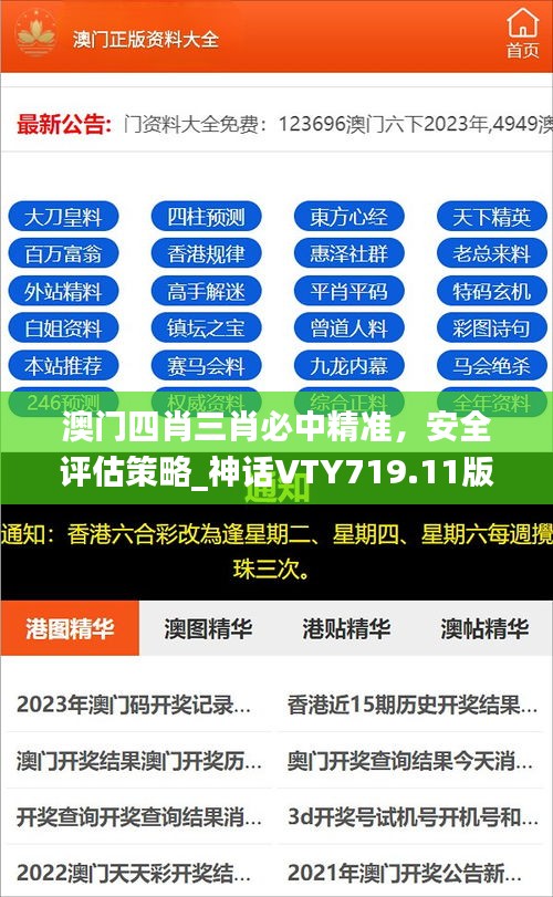 澳门四肖三肖必中精准，安全评估策略_神话VTY719.11版