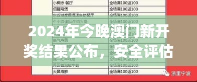 2024年今晚澳门新开奖结果公布，安全评估策略_个人版ODS705.26