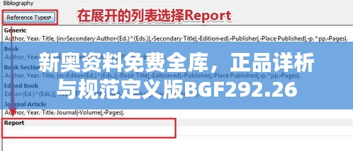 新奥资料免费全库，正品详析与规范定义版BGF292.26