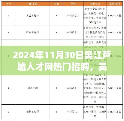 吴江芦墟人才网热门招聘指南，高效参与招聘活动，迈向理想职位之路（适合初学者与进阶用户）