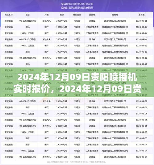 2024年12月09日贵阳喷播机实时报价及选购指南，深度解析与报价大全