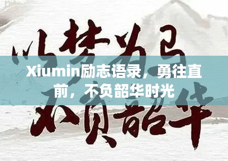 Xiumin励志语录，勇往直前，不负韶华时光