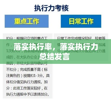 落实执行率，落实执行力总结发言 